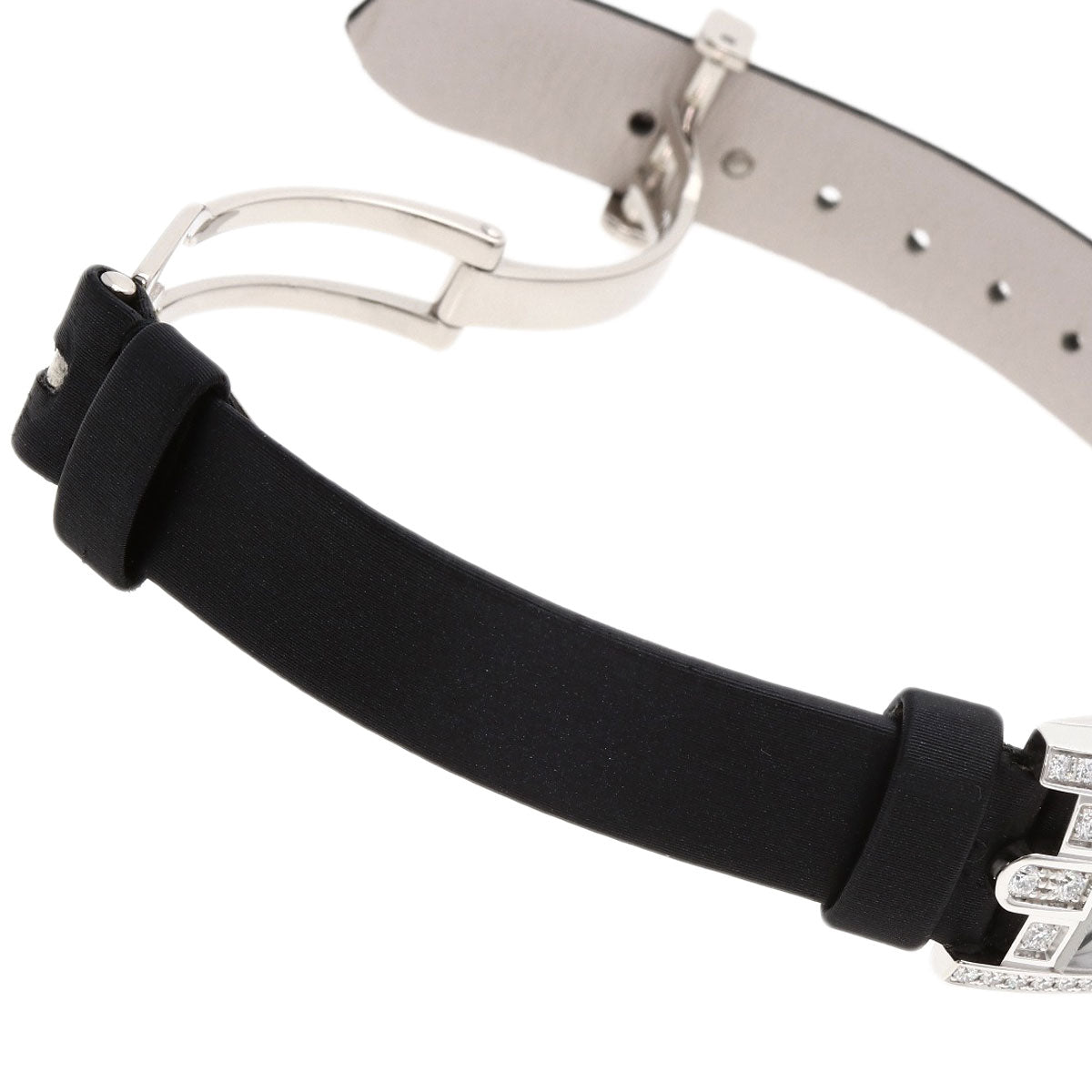 HARRY WINSTON Avenue C Mini Watches AVCQHM16WW024 K18 White Gold/Leather x Satin Ladies