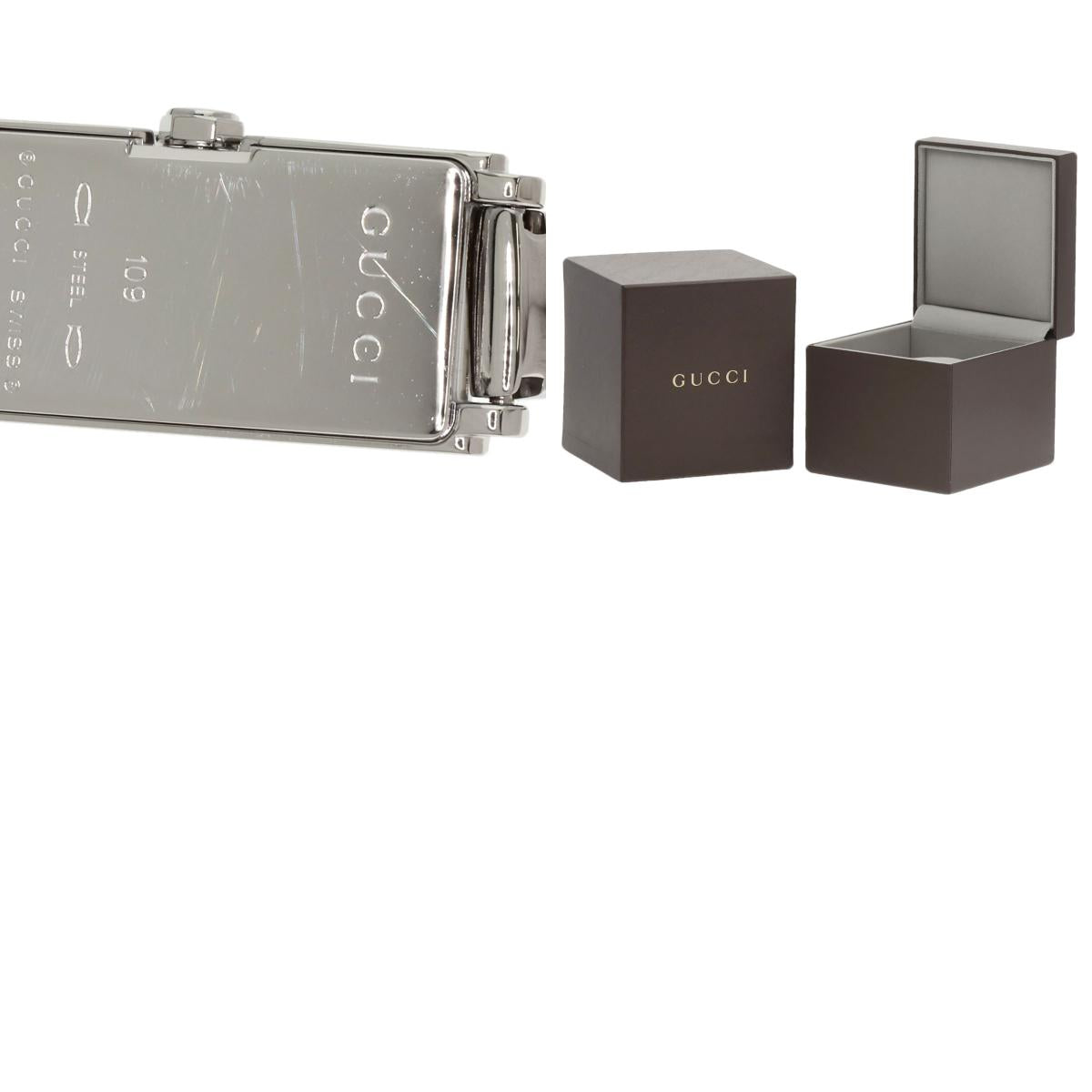 GUCCI GG square face Watches 109 Stainless Steel/Stainless Steel Ladies