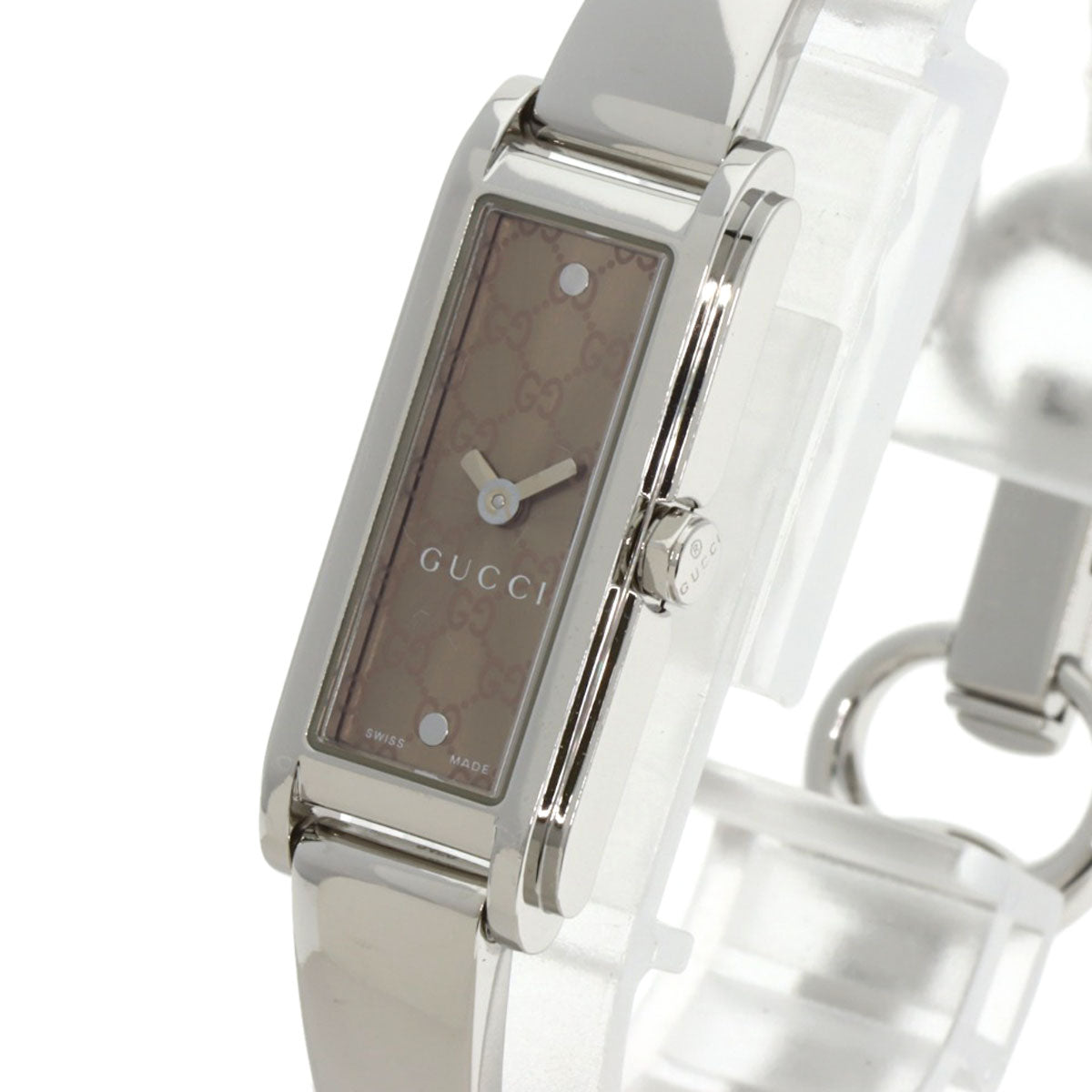 GUCCI GG square face Watches 109 Stainless Steel/Stainless Steel Ladies