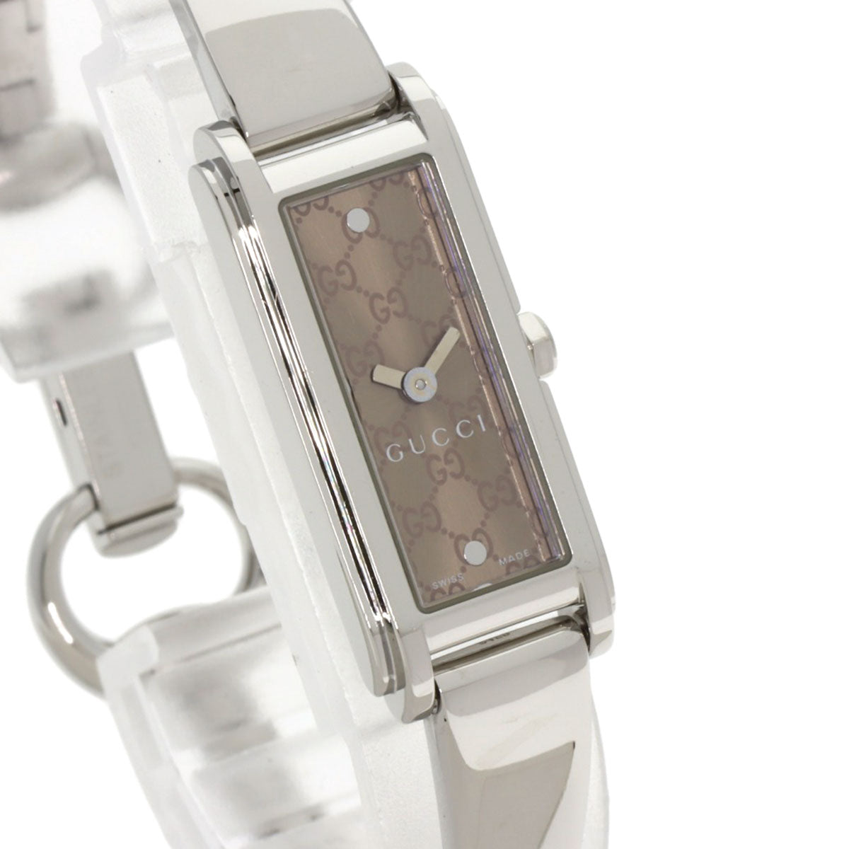 GUCCI GG square face Watches 109 Stainless Steel/Stainless Steel Ladies