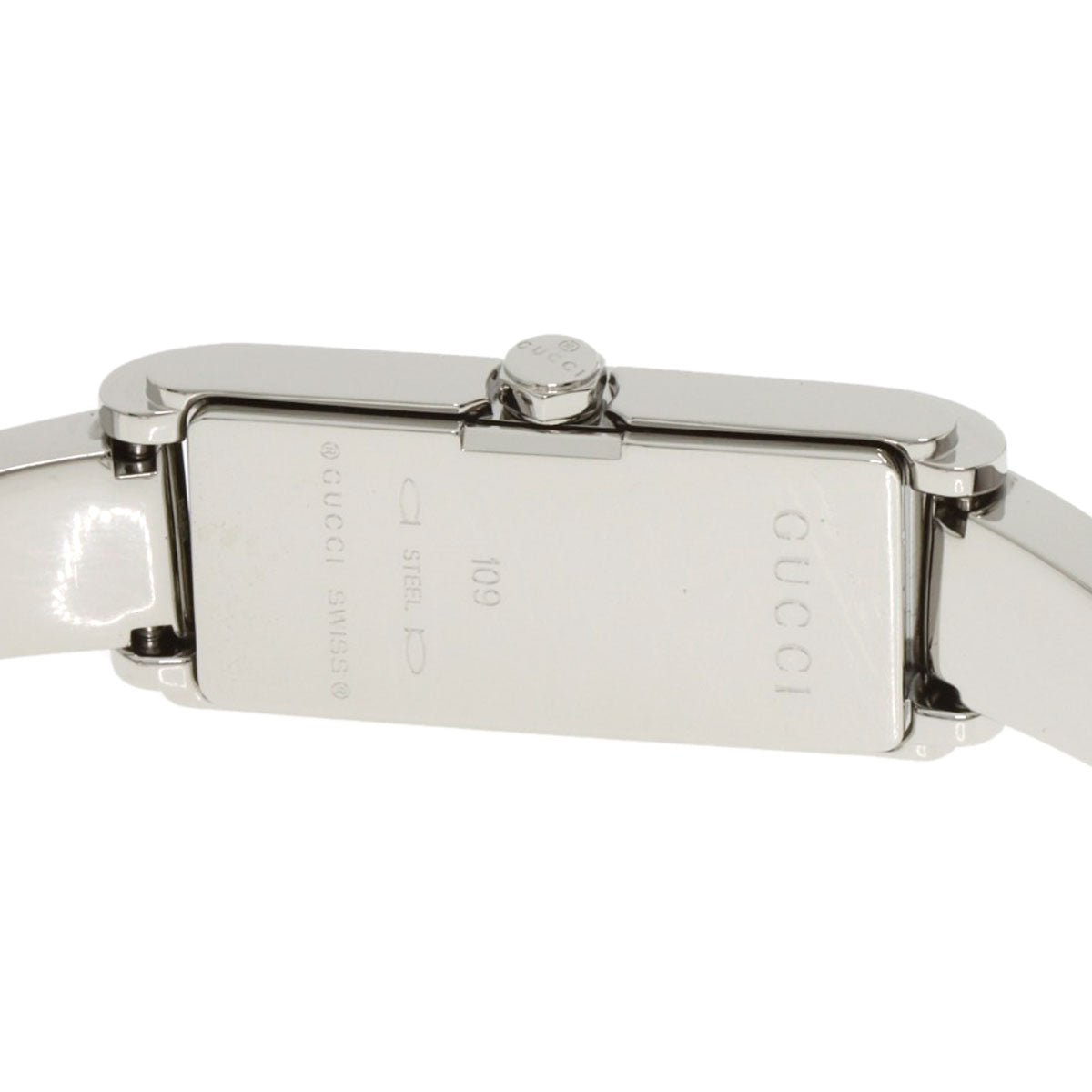 GUCCI GG square face Watches 109 Stainless Steel/Stainless Steel Ladies