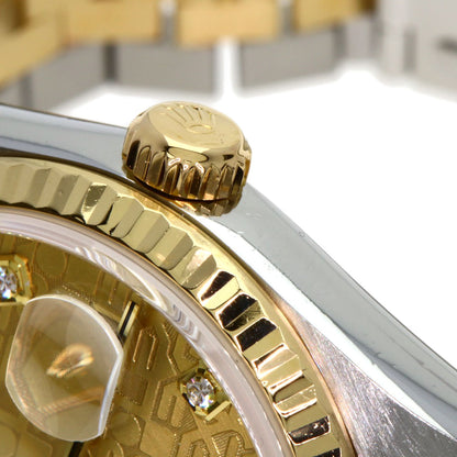 ROLEX DATEJUST 10P Diamond Watches 16233G Stainless Steel/SSxK18YG mens