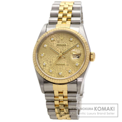 ROLEX DATEJUST 10P Diamond Watches 16233G Stainless Steel/SSxK18YG mens