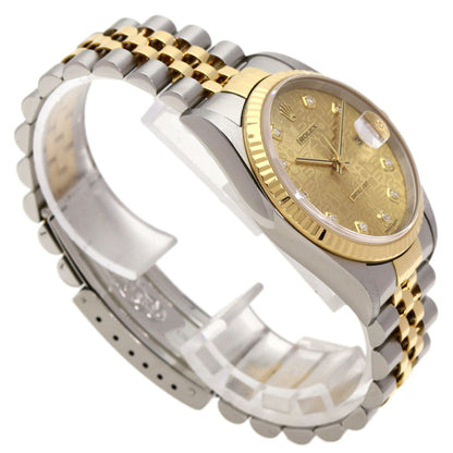 ROLEX DATEJUST 10P Diamond Watches 16233G Stainless Steel/SSxK18YG mens