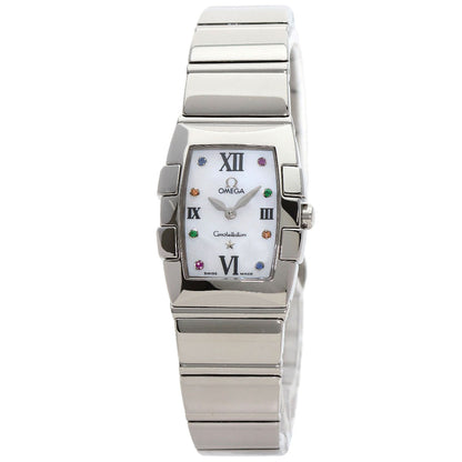 OMEGA Constellation Quadrella 8P Color Stone Watches 1584.79 Stainless Steel/Stainless Steel Ladies