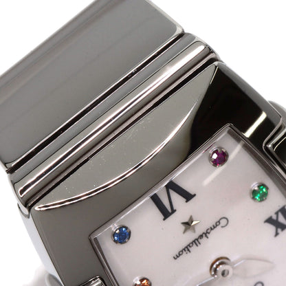 OMEGA Constellation Quadrella 8P Color Stone Watches 1584.79 Stainless Steel/Stainless Steel Ladies