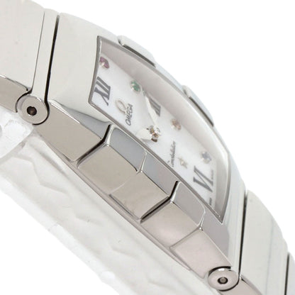 OMEGA Constellation Quadrella 8P Color Stone Watches 1584.79 Stainless Steel/Stainless Steel Ladies