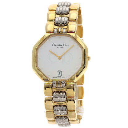 CHRISTIAN DIOR Octagon Watches D45-134 Gold Plated/Gold Plated Ladies