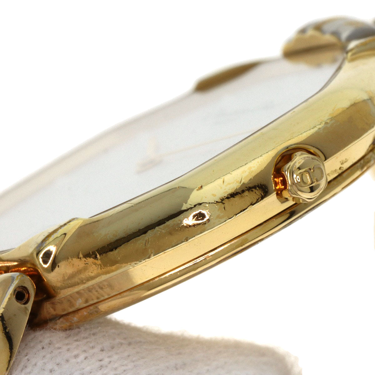 CHRISTIAN DIOR Octagon Watches D45-134 Gold Plated/Gold Plated Ladies