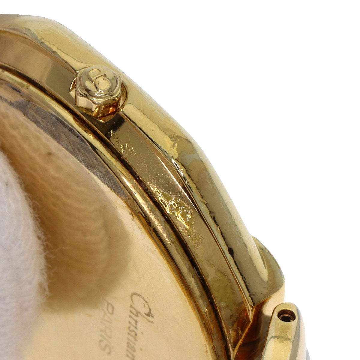 CHRISTIAN DIOR Octagon Watches D45-134 Gold Plated/Gold Plated Ladies