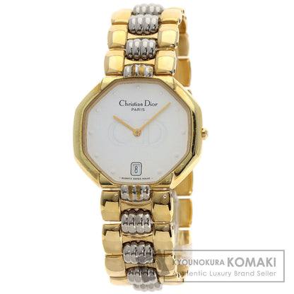 CHRISTIAN DIOR Octagon Watches D45-134 Gold Plated/Gold Plated Ladies