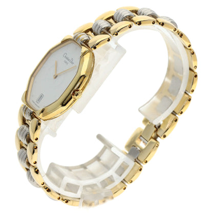CHRISTIAN DIOR Octagon Watches D45-134 Gold Plated/Gold Plated Ladies