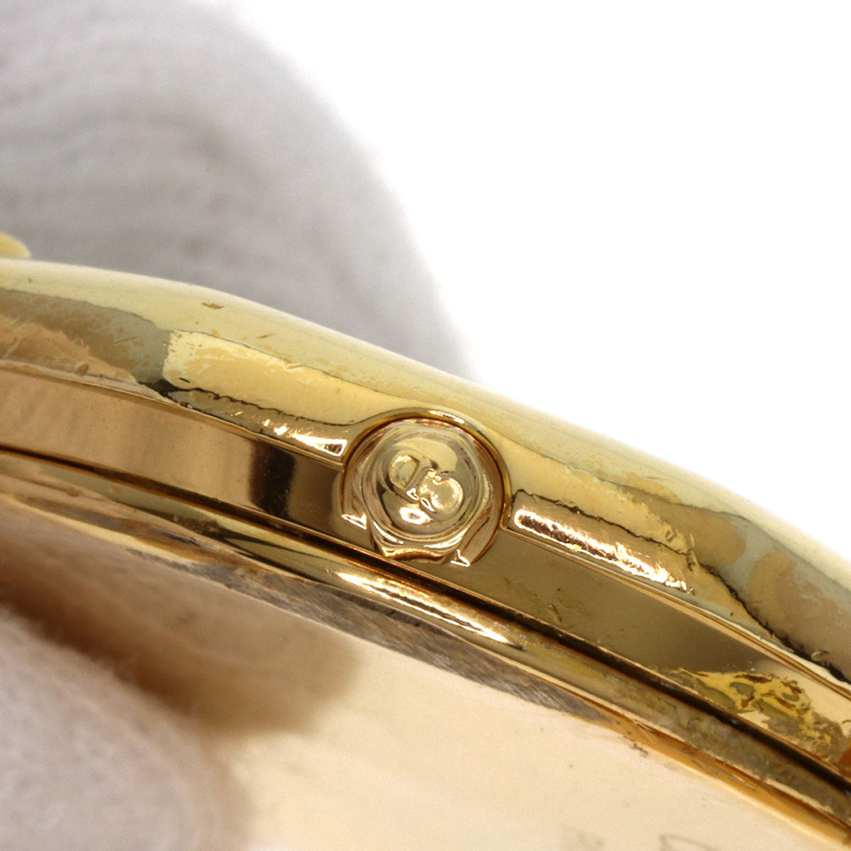 CHRISTIAN DIOR Octagon Watches D45-134 Gold Plated/Gold Plated Ladies