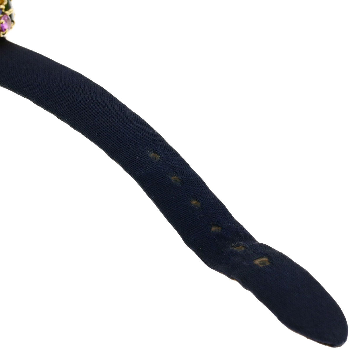 Chaumet Anneau Multi Sapphire Watches 098913 K18 Yellow Gold/Leather Ladies