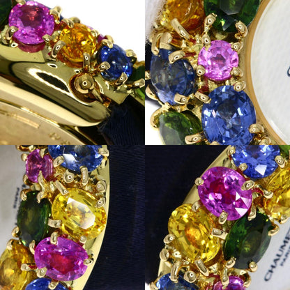 Chaumet Anneau Multi Sapphire Watches 098913 K18 Yellow Gold/Leather Ladies