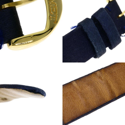 Chaumet Anneau Multi Sapphire Watches 098913 K18 Yellow Gold/Leather Ladies