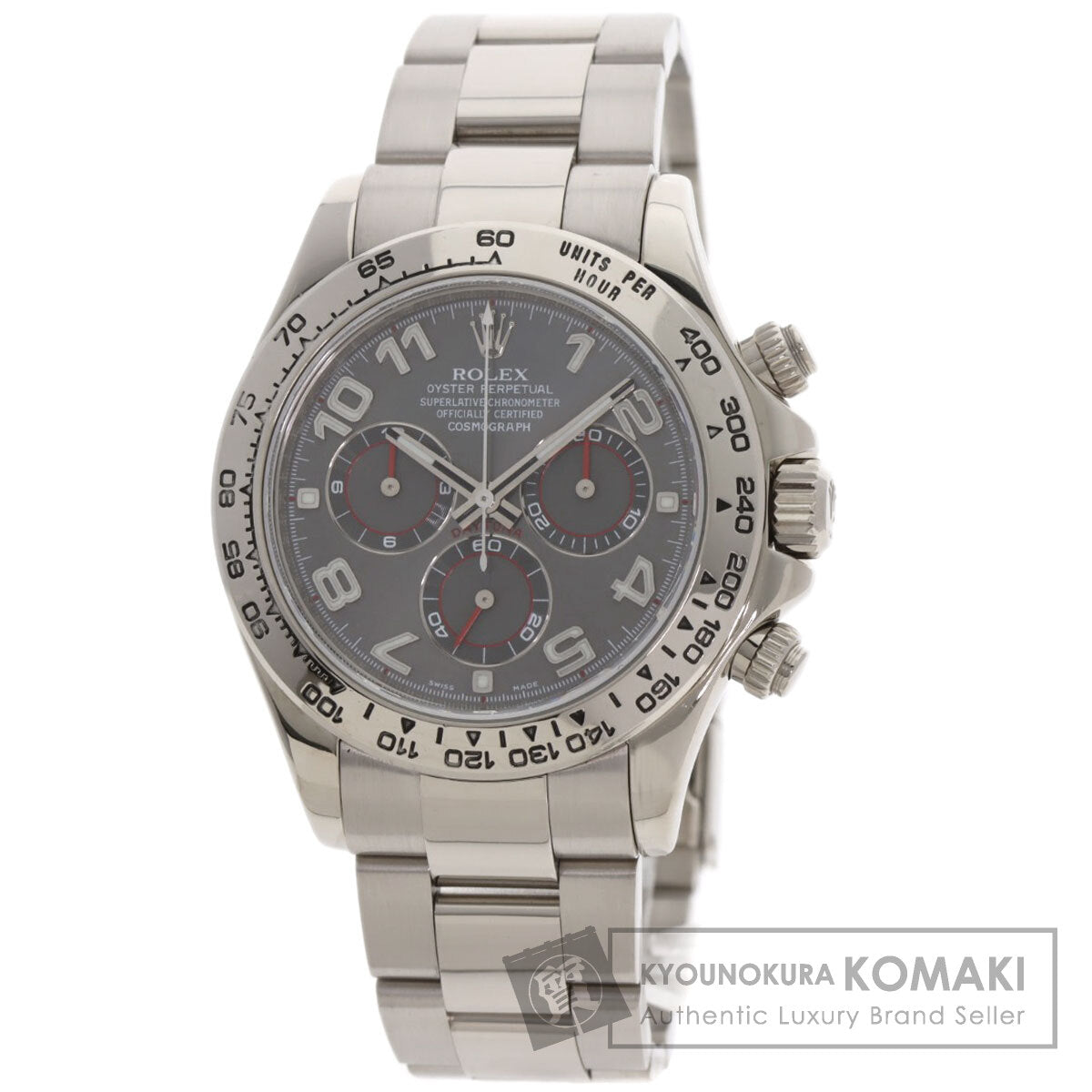 ROLEX Cosmograph Daytona Grey Arabic Watches 116509 K18 White Gold/K18 White Gold mens