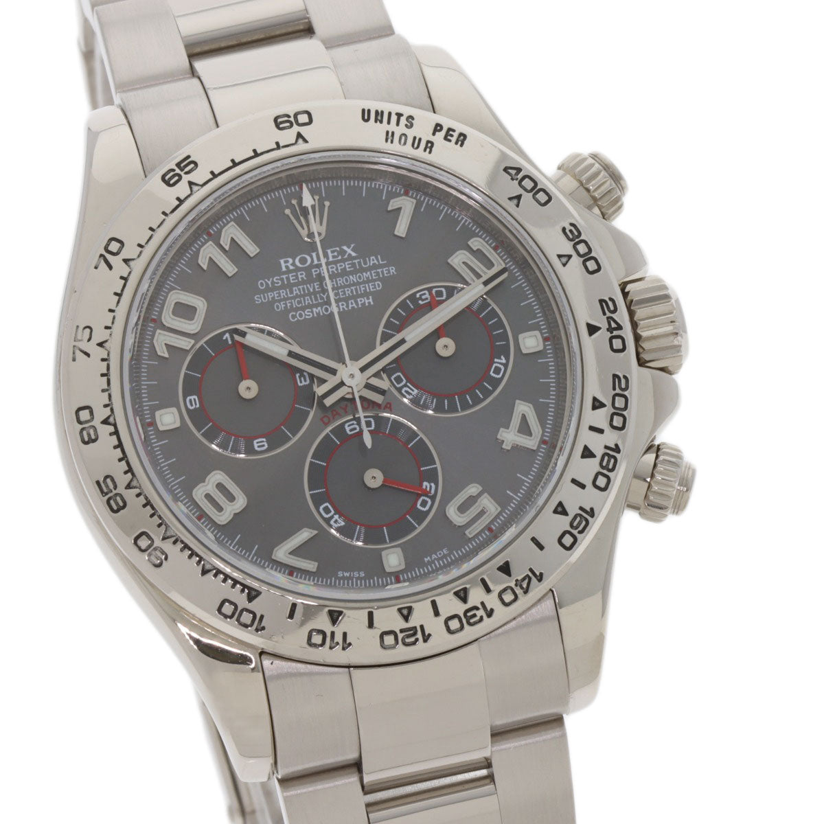 ROLEX Cosmograph Daytona Grey Arabic Watches 116509 K18 White Gold/K18 White Gold mens