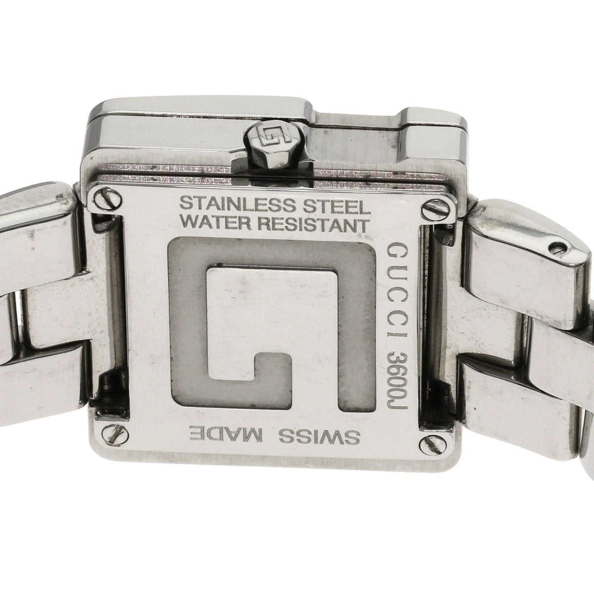 GUCCI G logo square face Watches 3600J Stainless Steel/Stainless Steel Boys