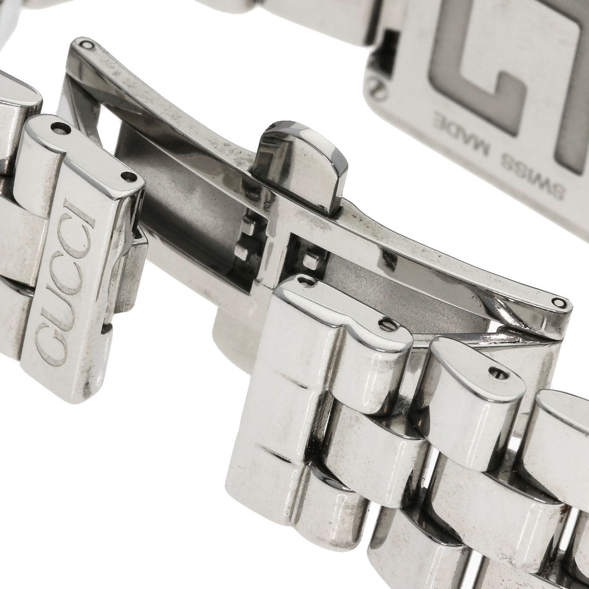 GUCCI G logo square face Watches 3600J Stainless Steel/Stainless Steel Boys