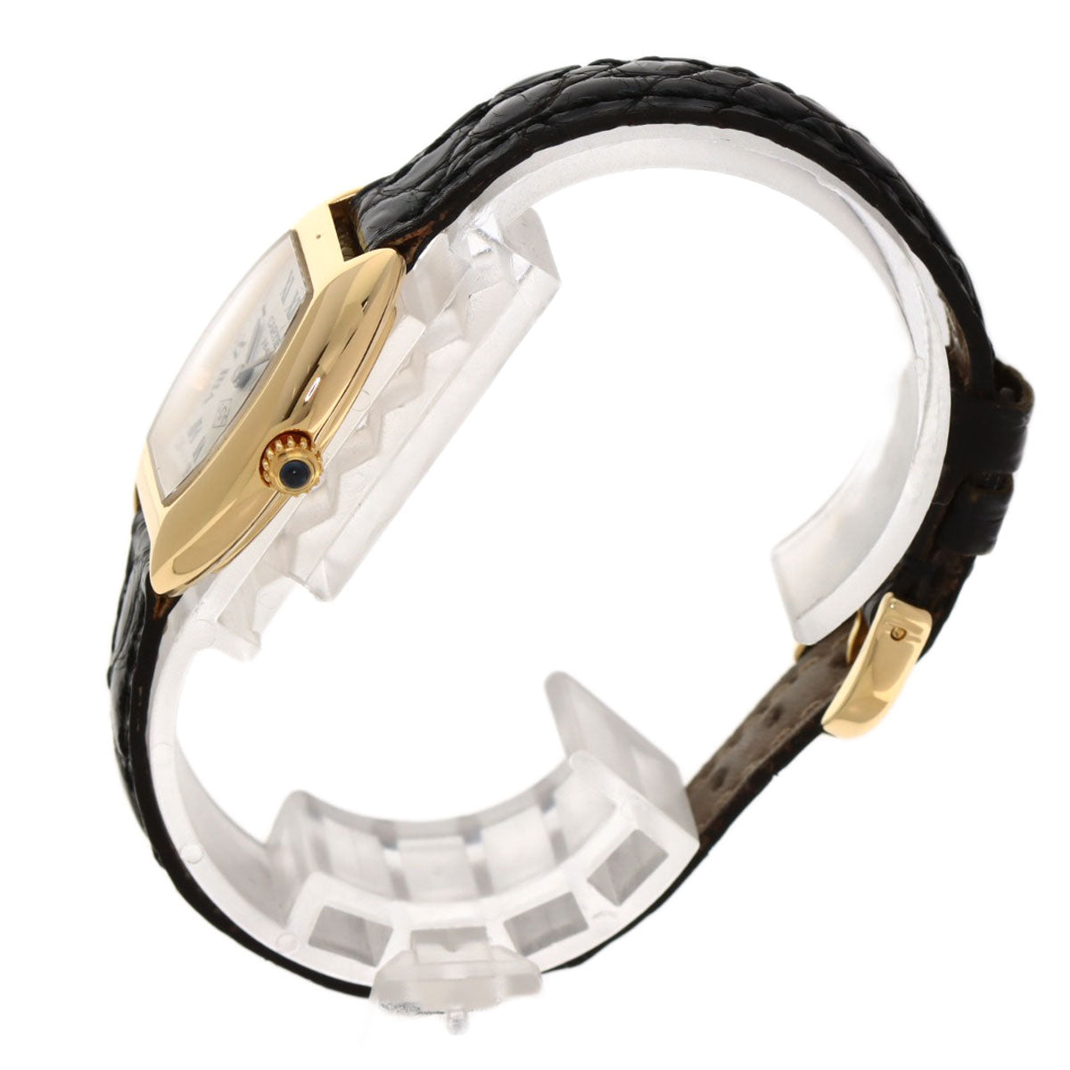 CARTIER TONNEAU 150th Anniversary Model Watches W15X7456 K18 Yellow Gold/Leather Ladies