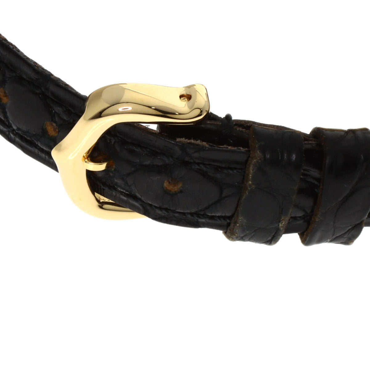 CARTIER TONNEAU 150th Anniversary Model Watches W15X7456 K18 Yellow Gold/Leather Ladies