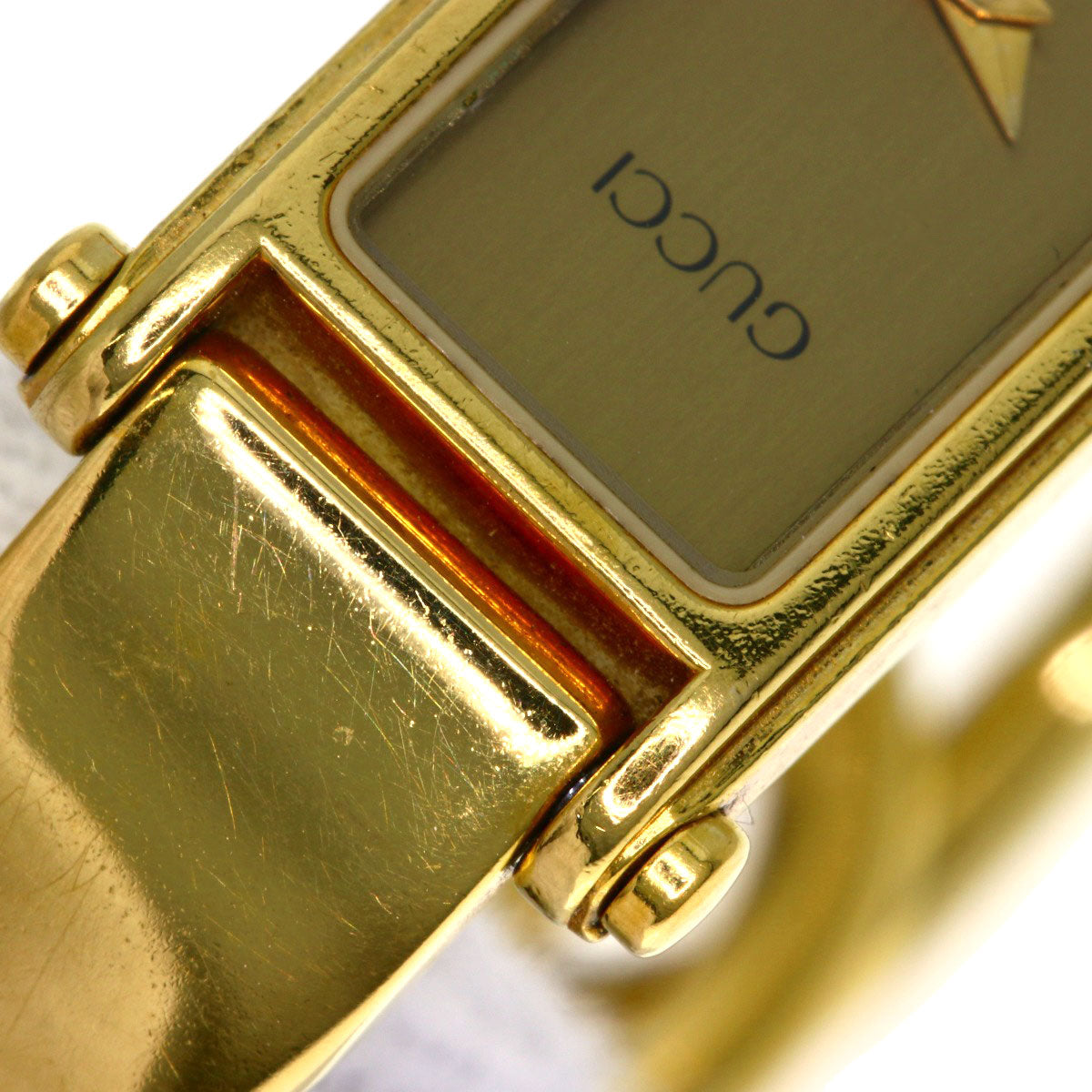 GUCCI Square face Watches 1500L Gold Plated/Gold Plated Ladies