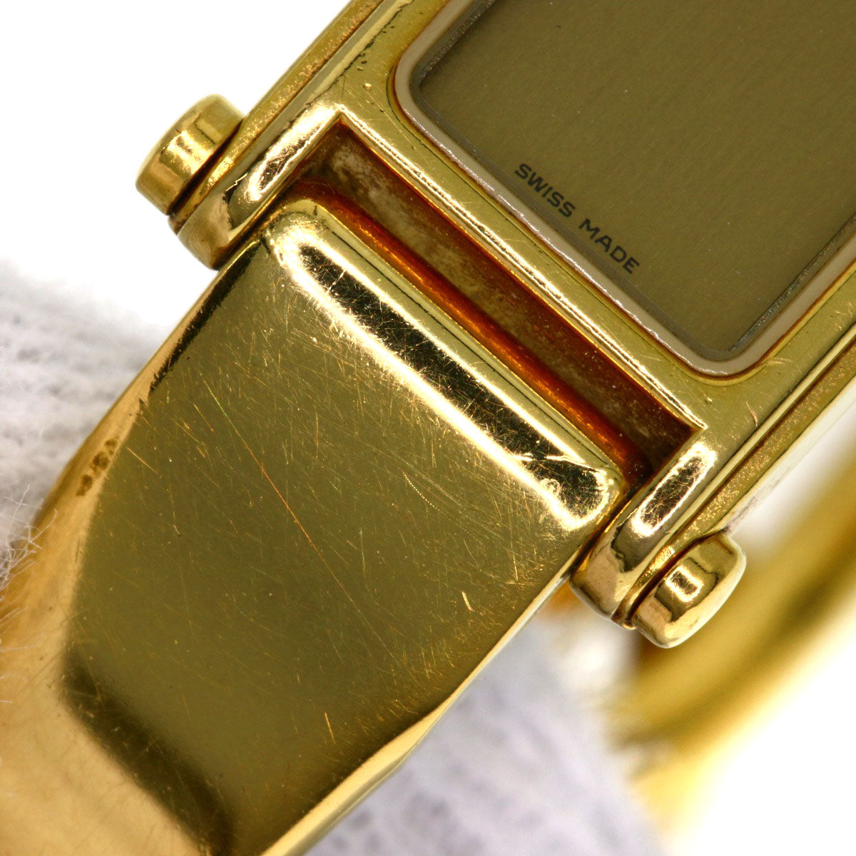 GUCCI Square face Watches 1500L Gold Plated/Gold Plated Ladies