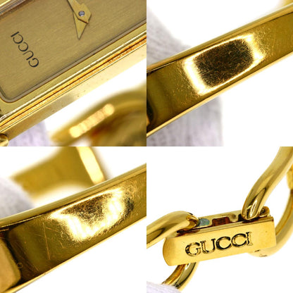 GUCCI Square face Watches 1500L Gold Plated/Gold Plated Ladies