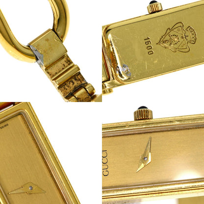 GUCCI Square face Watches 1500L Gold Plated/Gold Plated Ladies
