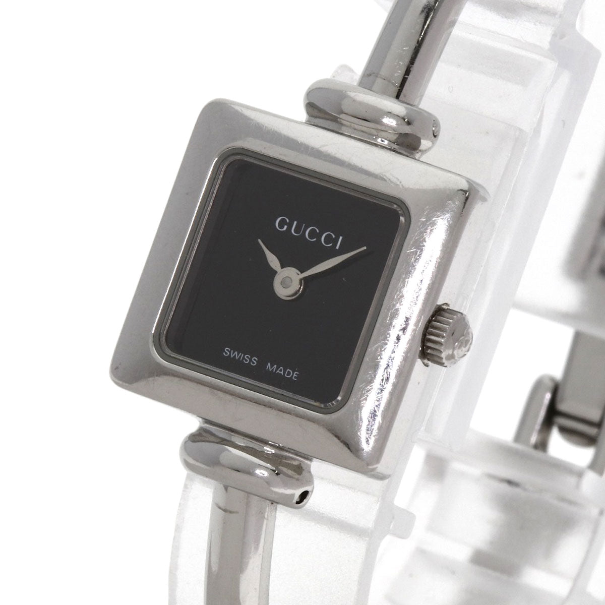 GUCCI Square face bangle Watches 1900L Stainless Steel/Stainless Steel Ladies