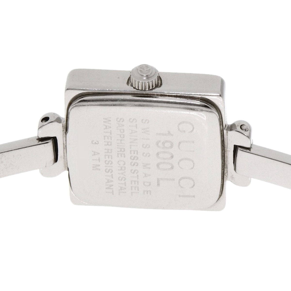 GUCCI Square face bangle Watches 1900L Stainless Steel/Stainless Steel Ladies