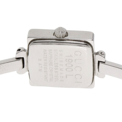 GUCCI Square face bangle Watches 1900L Stainless Steel/Stainless Steel Ladies