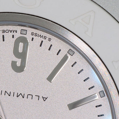 BVLGARI Aluminum White Watches BB40AT aluminum/Rubber mens