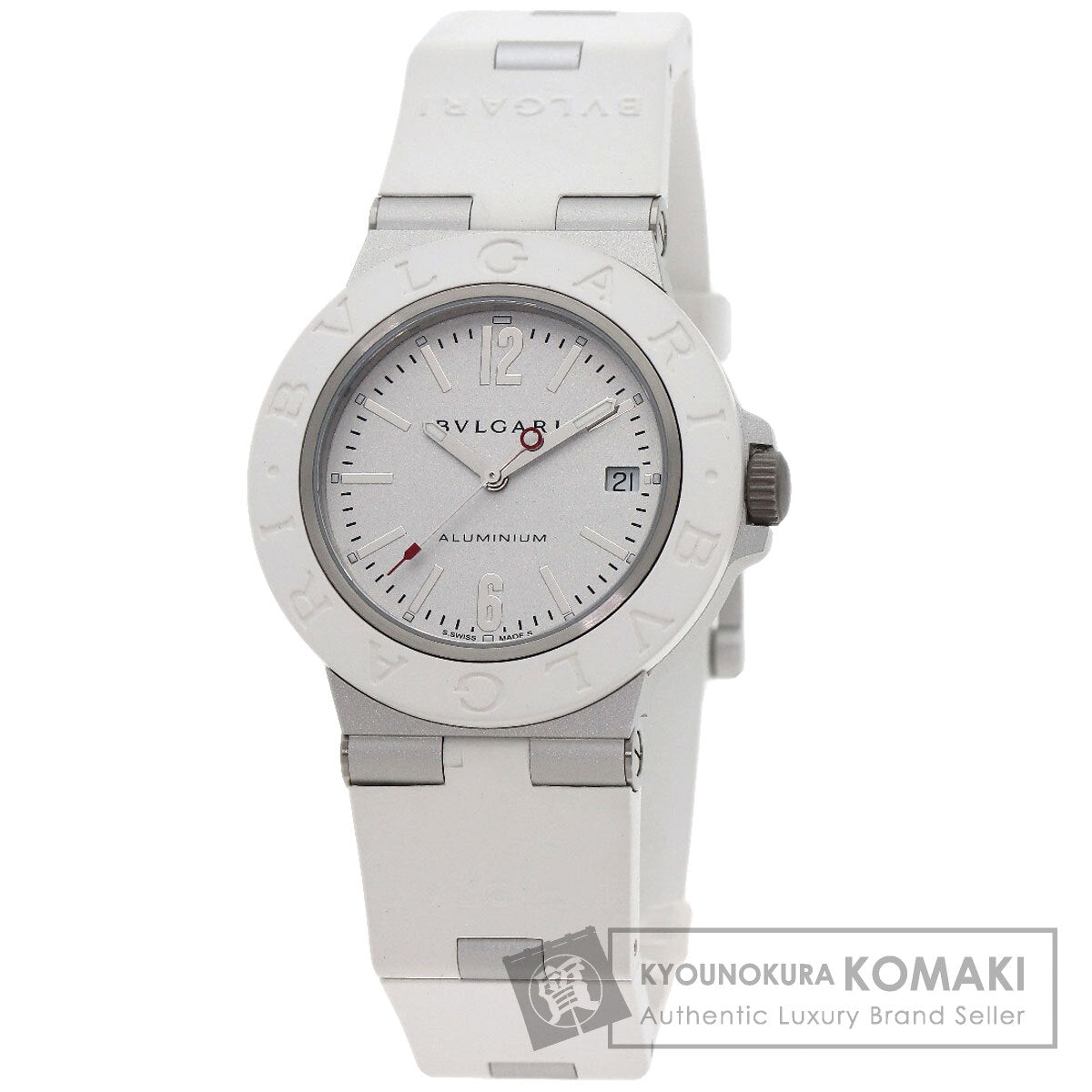 BVLGARI Aluminum White Watches BB40AT aluminum/Rubber mens