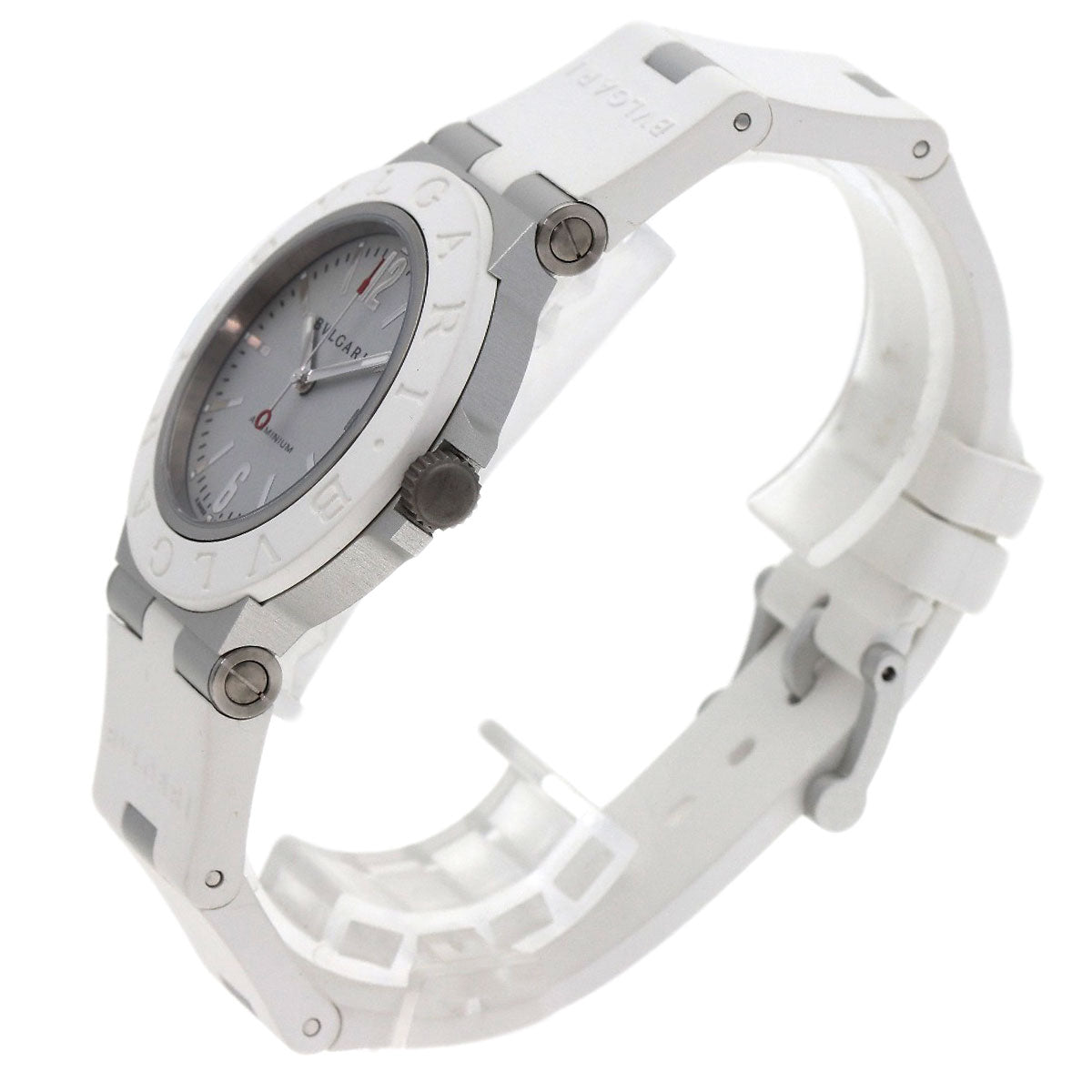 BVLGARI Aluminum White Watches BB40AT aluminum/Rubber mens