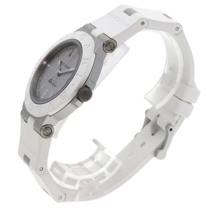 BVLGARI Aluminum White Watches BB40AT aluminum/Rubber mens