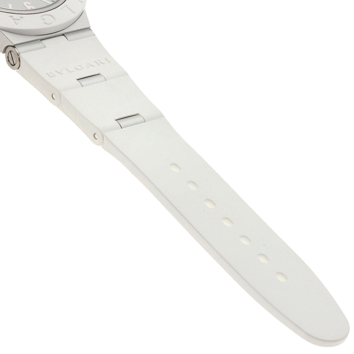 BVLGARI Aluminum White Watches BB40AT aluminum/Rubber mens