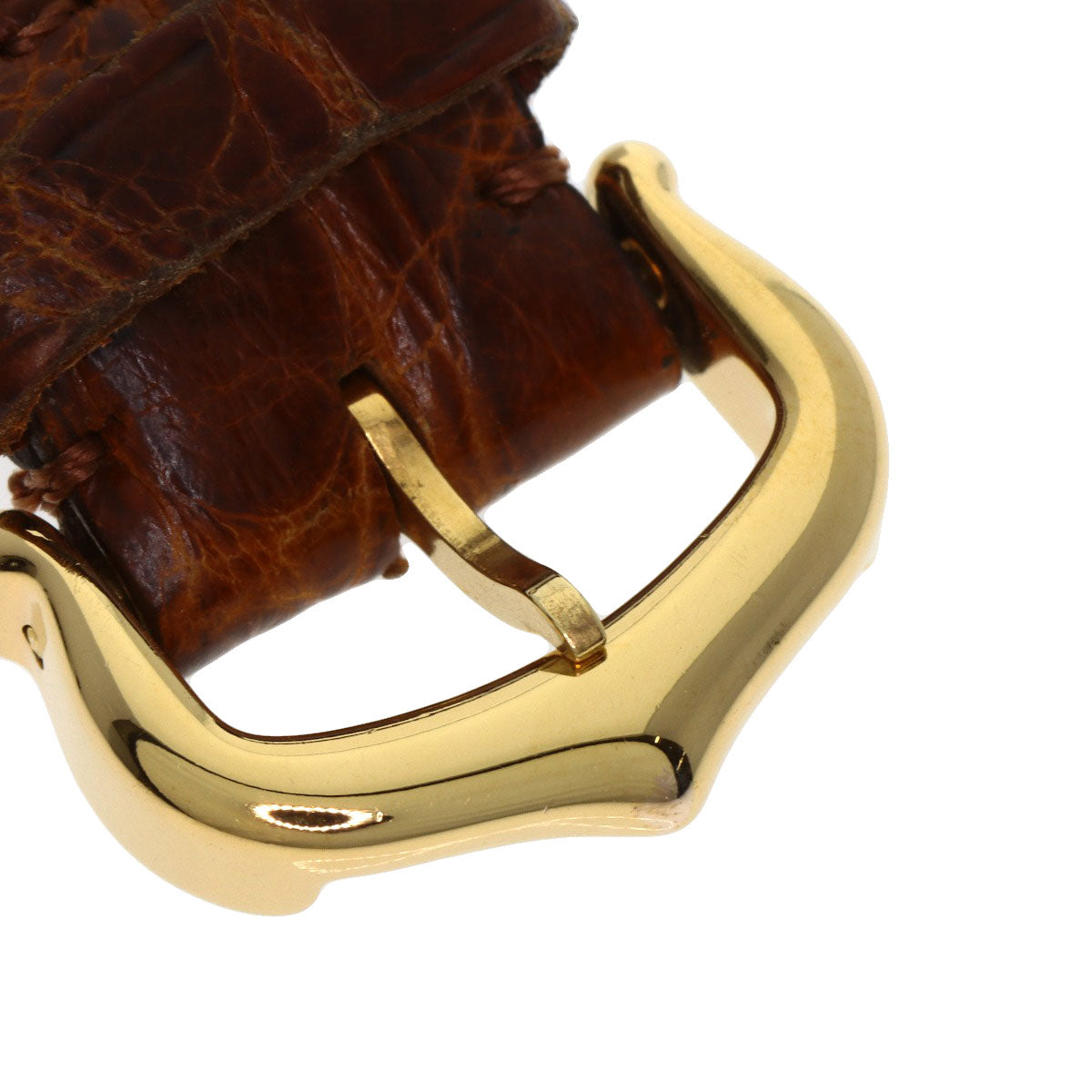 CARTIER Must tank SM Watches W1003053 Gold Plated/Leather Ladies