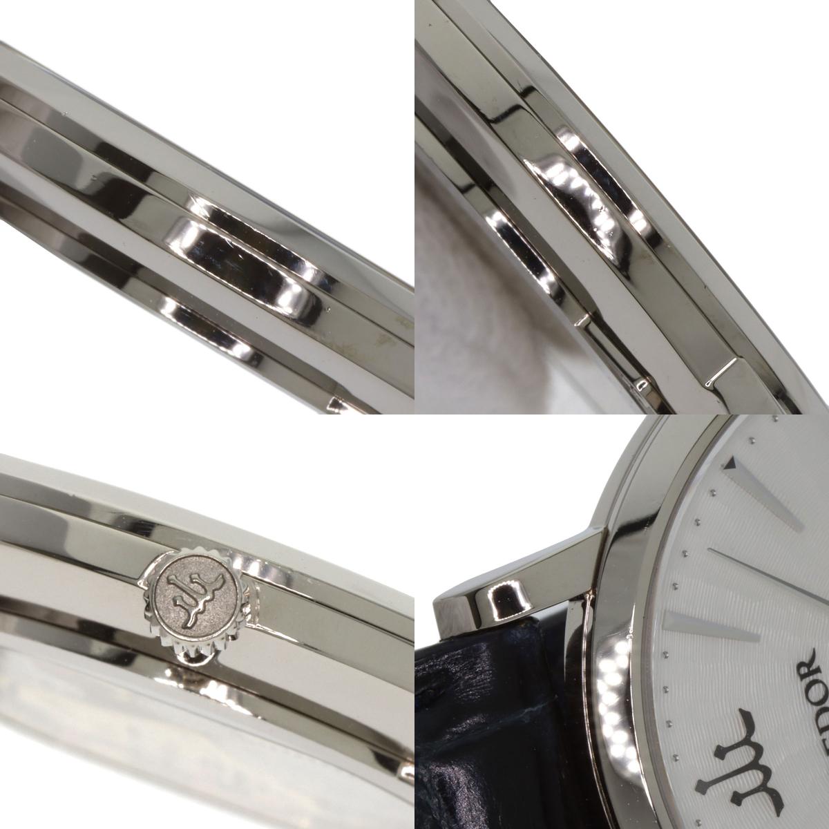 SEIKO CREDOR Signo UTD Watches GBAQ977 6870-00B0 K18 White Gold/Leather mens