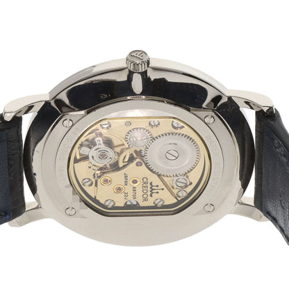 SEIKO CREDOR Signo UTD Watches GBAQ977 6870-00B0 K18 White Gold/Leather mens
