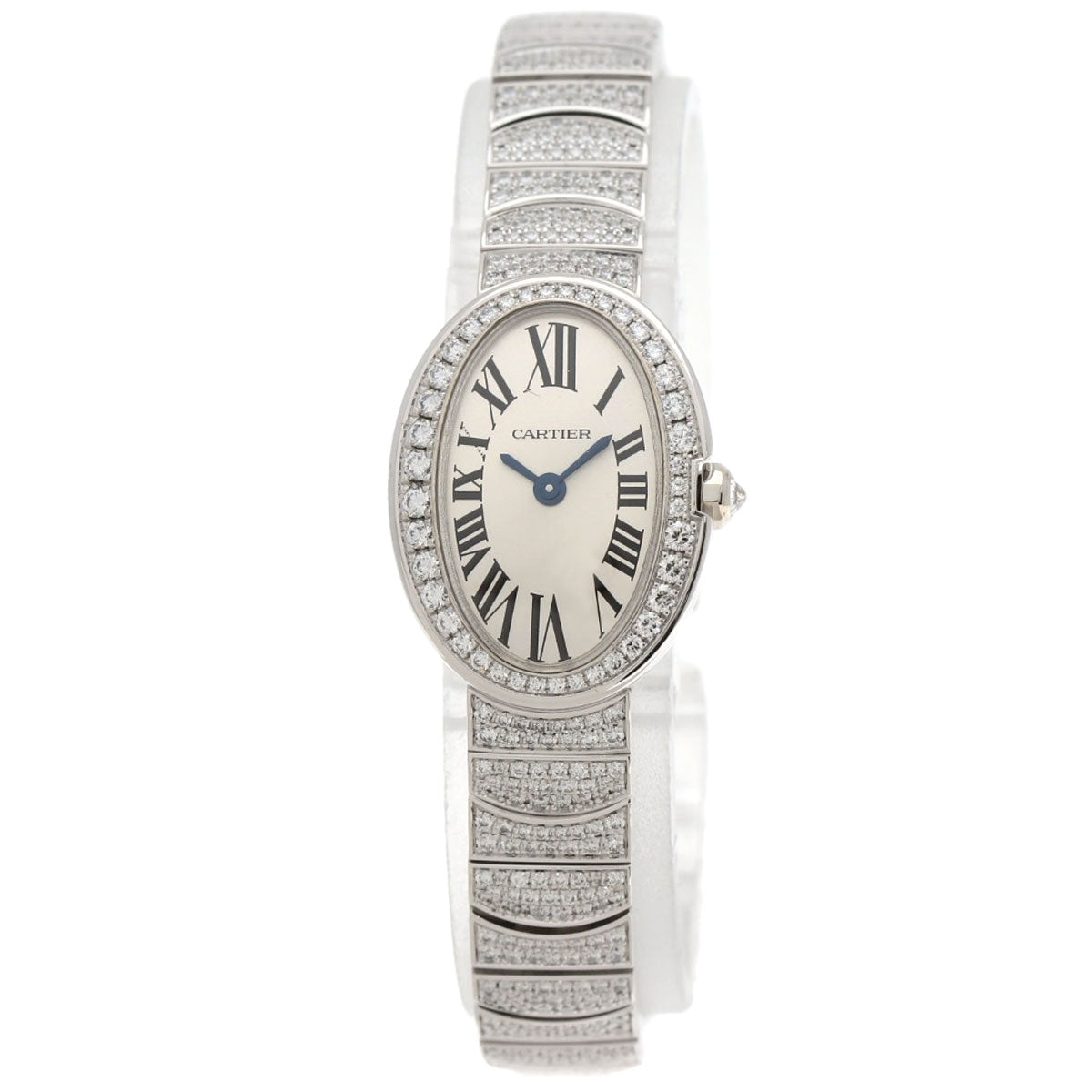 CARTIER Mini Baignoire Diamond Watches HPI00327 K18 White Gold/K18WGxDiamond Ladies