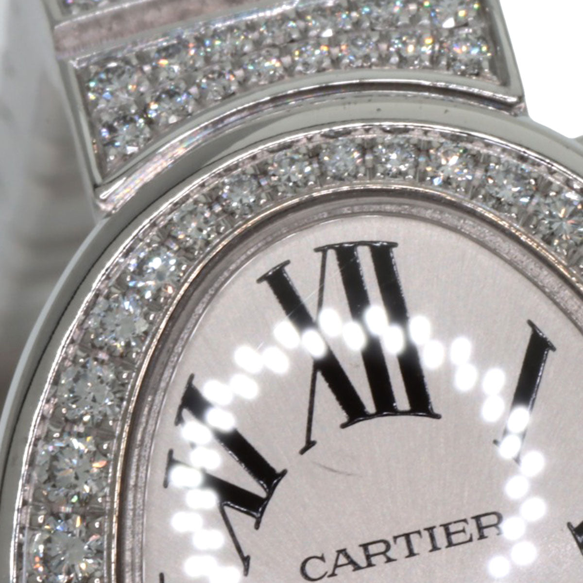 CARTIER Mini Baignoire Diamond Watches HPI00327 K18 White Gold/K18WGxDiamond Ladies