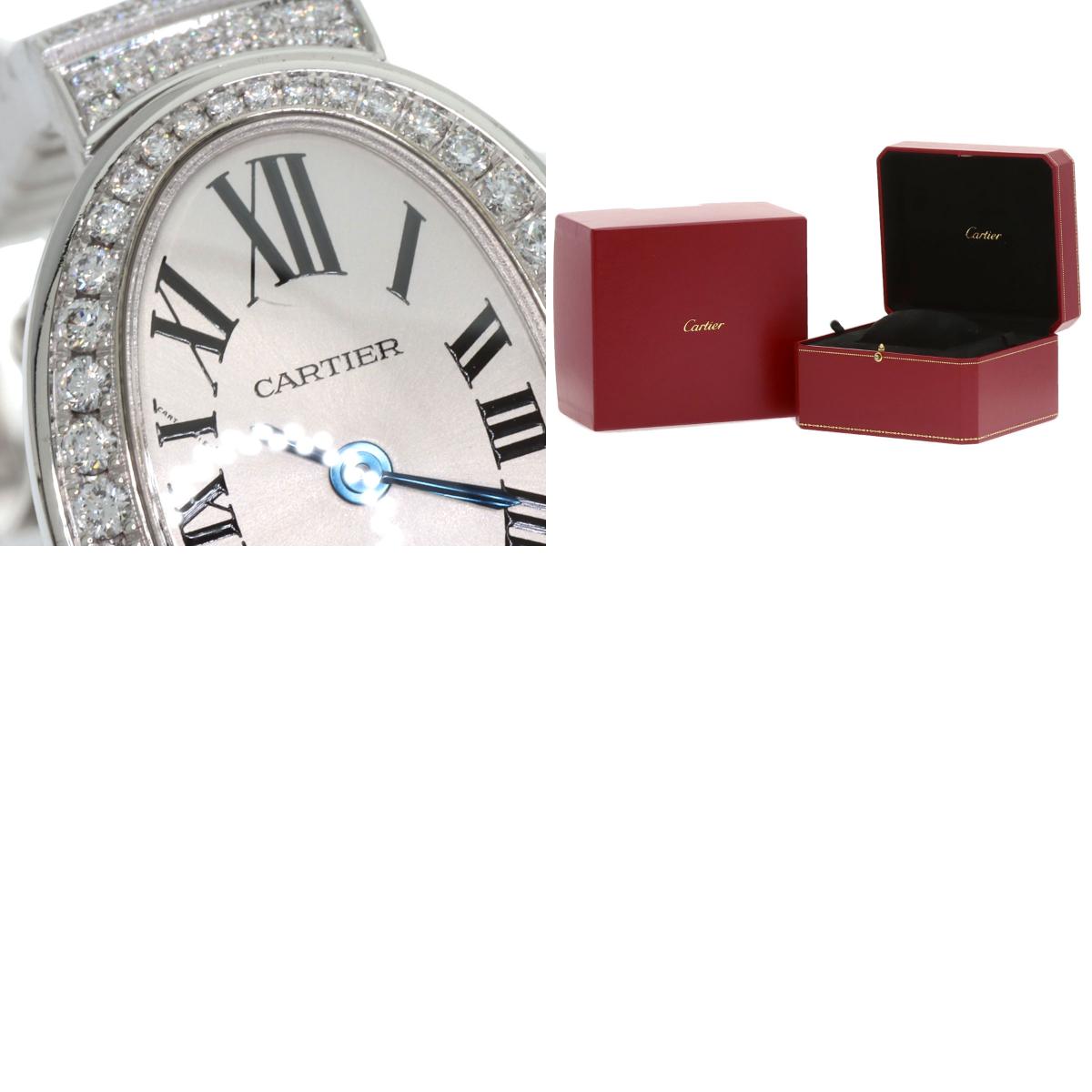 CARTIER Mini Baignoire Diamond Watches HPI00327 K18 White Gold/K18WGxDiamond Ladies