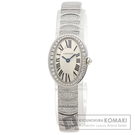 CARTIER Mini Baignoire Diamond Watches HPI00327 K18 White Gold/K18WGxDiamond Ladies