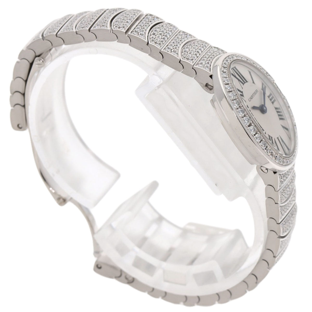 CARTIER Mini Baignoire Diamond Watches HPI00327 K18 White Gold/K18WGxDiamond Ladies