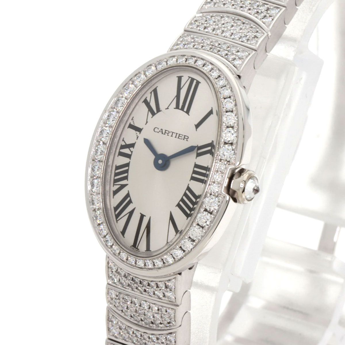 CARTIER Mini Baignoire Diamond Watches HPI00327 K18 White Gold/K18WGxDiamond Ladies