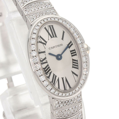 CARTIER Mini Baignoire Diamond Watches HPI00327 K18 White Gold/K18WGxDiamond Ladies