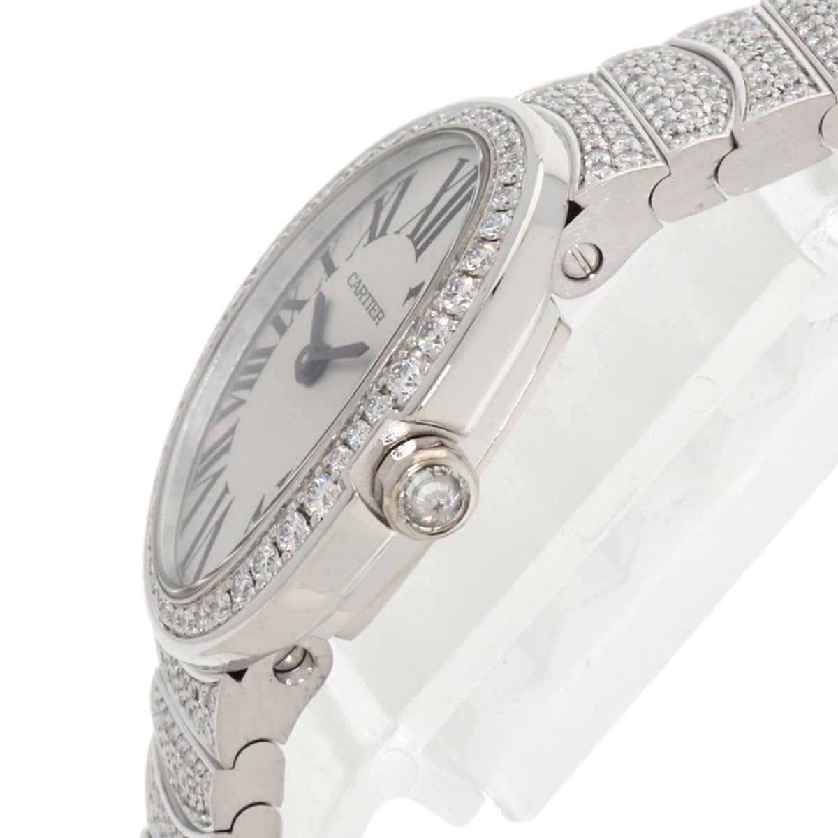 CARTIER Mini Baignoire Diamond Watches HPI00327 K18 White Gold/K18WGxDiamond Ladies