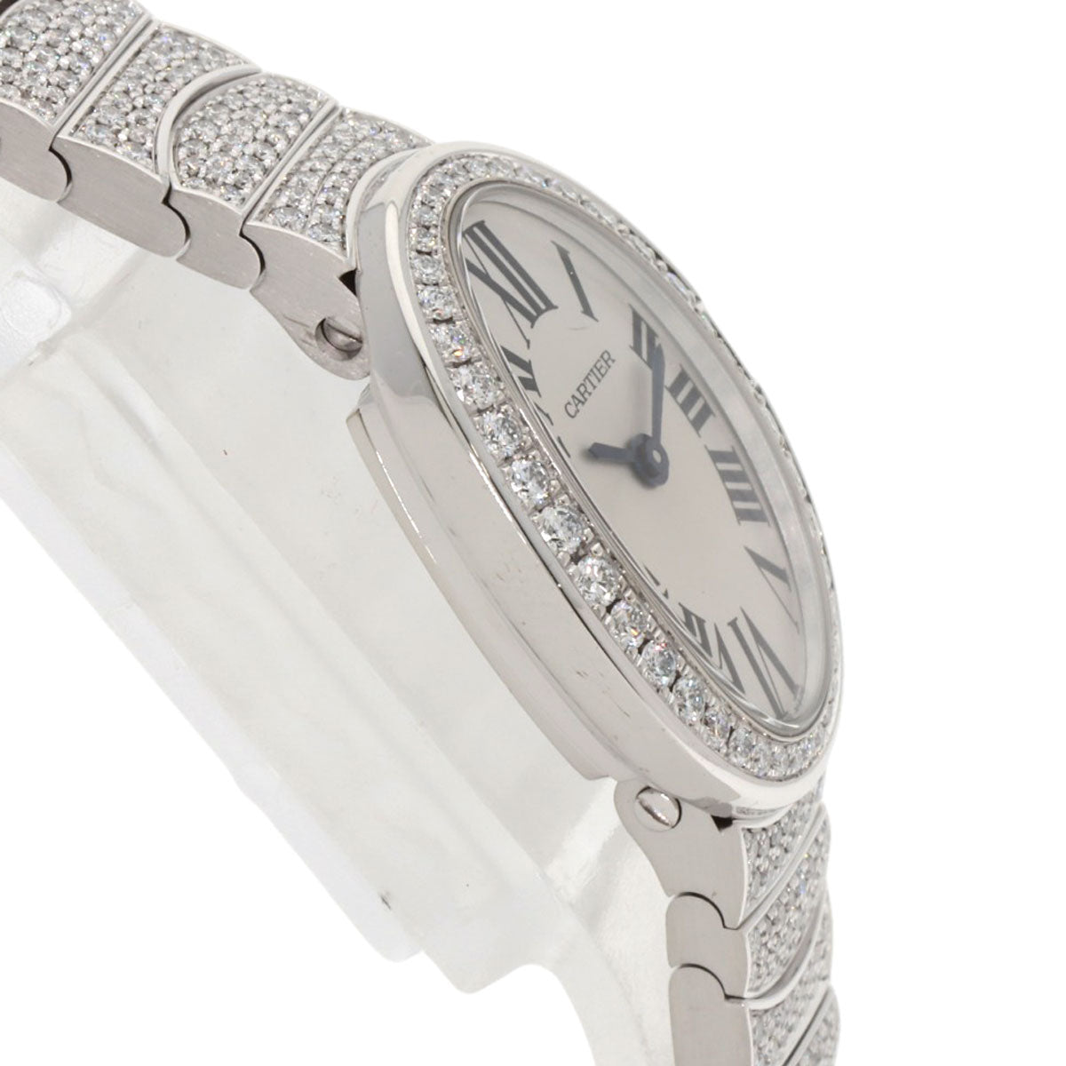 CARTIER Mini Baignoire Diamond Watches HPI00327 K18 White Gold/K18WGxDiamond Ladies